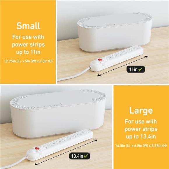 D-Line Cable Management Box,Power Strip Holder,Floor Outlet Hider,Cord Organizer - Picture 3 of 5